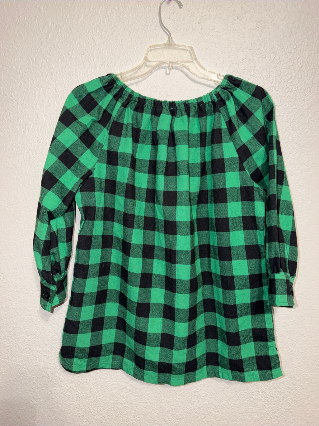 Zeagoo Buffalo Plaid Flannel Scoop Neck Shirt New With Tags — image 2 of 5